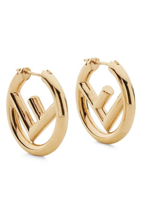 fendi small hoops|vintage fendi earrings.